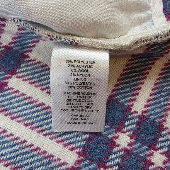 Joie Plaid Wool Blend Button Up Jacket Size S - Picture 9 of 9